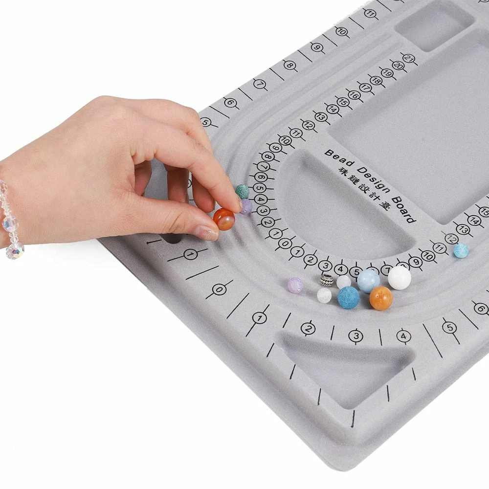 MOUMOUTEN Bead Board, Necklace Beading Jewelry Organiser Tray DIY Craft  Tool Necessary for Professional to String Beads Boards Accessories Hand  Making