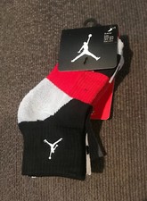 3 Pack Nike Jordan Kids 3-5 SizeQuarter High Cushioned Mixed Collor Socks