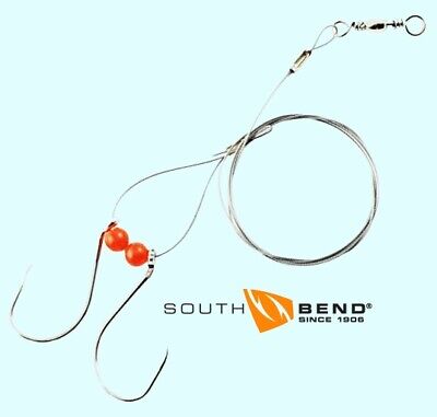 South Bend Sturgeon Rig - Two 6/0 Hooks & 36-inch Wire Leader ( # STGR-60 )  