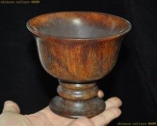 4.2" China Hand carved Wine vessel wineglass goblet Cup Bowls