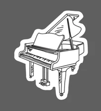 Piano Sticker Music Illustration Waterproof Music Band Classical Gift NEW
