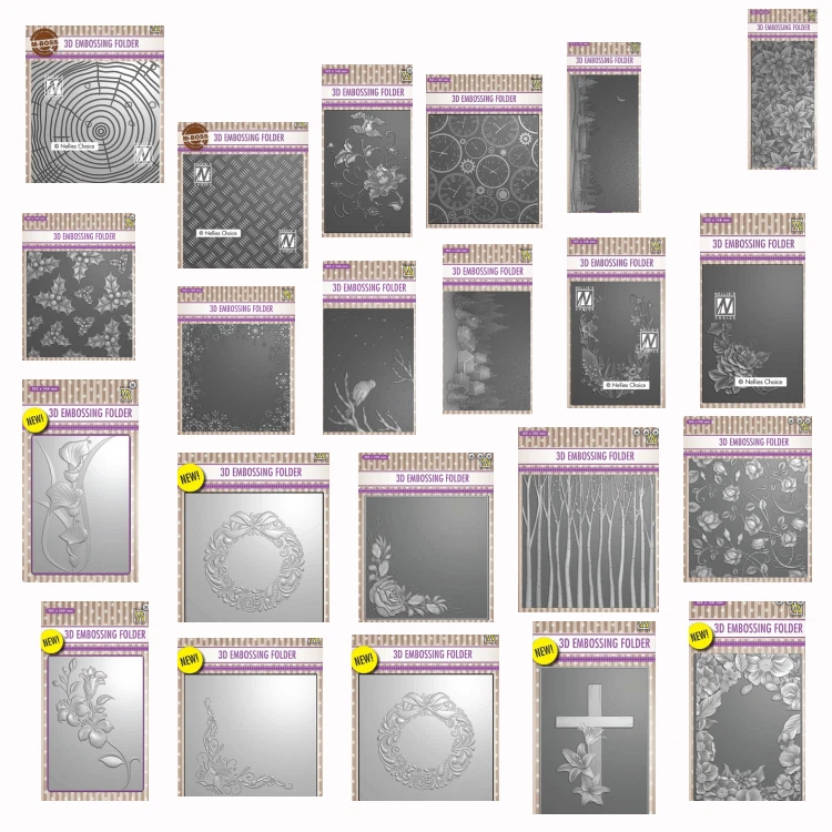 Nellie Snellen 3D Embossing Folders - 91 Designs - Multibuy Discounts