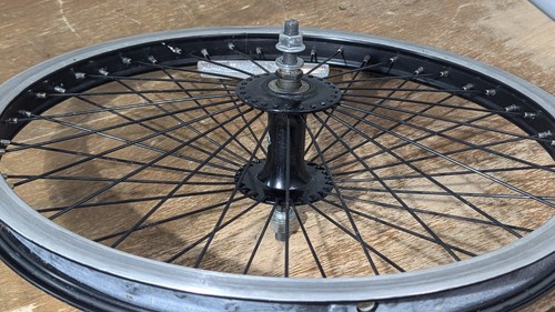 Retro 2000s Alexx MX22 Rim Set Mongoose High Flange Hubs Black Aluminum 20in - Picture 14 of 22