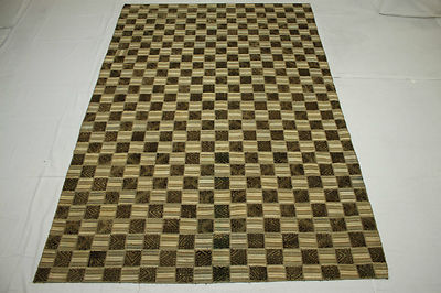Modern ! Seltenes Design heller Patchwork Perserteppich 290x200 handmade 2352 