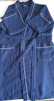 Herren Morgenmantel Bademantel mit Waffel-Piqué - Saunamantel XXXL NEU