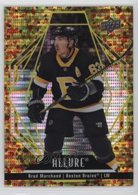2022-23 Upper Deck Allure Gold Glitter Bomb 63/199 Brad Marchand #57 hj3