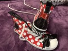 Disney Minnie Mouse Girls size 6 Black Red White High Top Sneakers New SPARKLES — photo 4