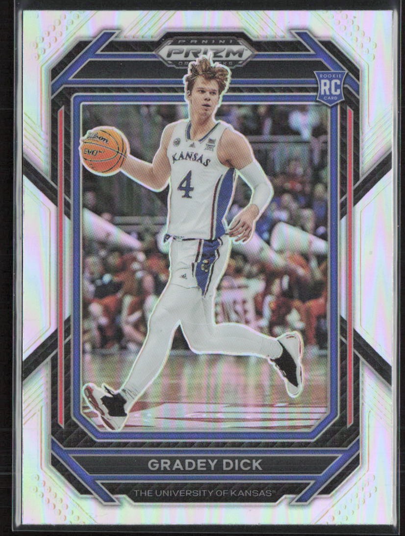2023 Panini Prizm Draft Picks #84 Gradey Dick Silver Kansas Jayhawks (A3)