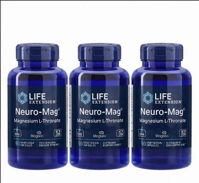3 PACK Neuro-Mag Magnesium L-Threonate from 2000 mg Magtein - Life Extension US