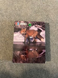MB 1000-1999 Piece Animals Jigsaw Puzzle Fox in Snow Multicolor