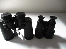 Antique Ross Leather Cased Military Binoculars + Avocet Binoculars
