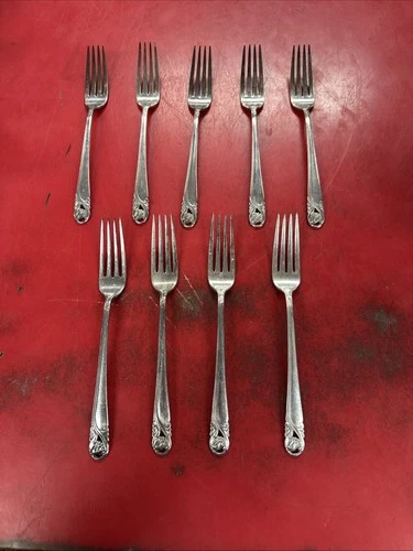 9 Spring Glory International Sterling Silver Fork 7 1/4 Inch 449.75 Grams