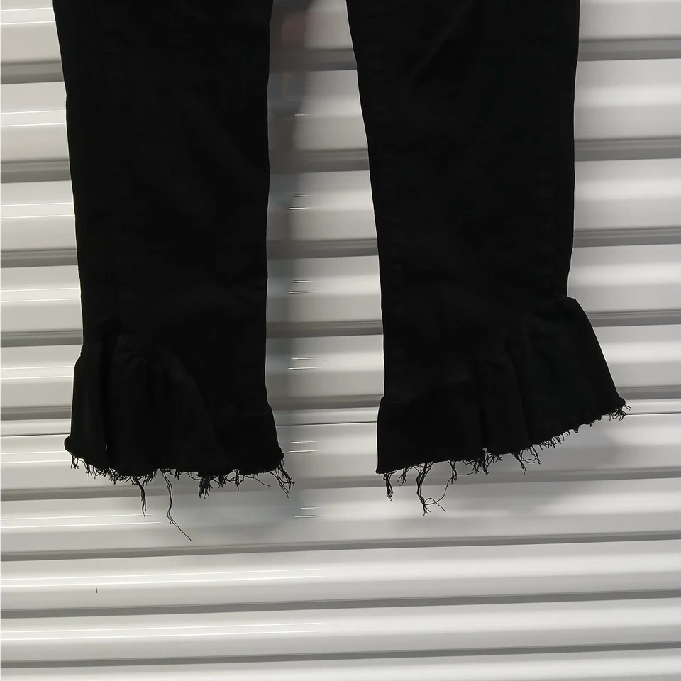 Paige Hoxton Jeans Women's 28 Waist Black Mid Rise Ankle Cropped Denim - Image 3 of 4