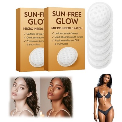 PurevLab Sun Free Glow Microneedle Tanning Patches, Natural Sunless Self Tanner