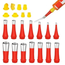 22PCS Caulking Sealant Finisher Seam Seal Tool Stainless Steel Nozzle Kit