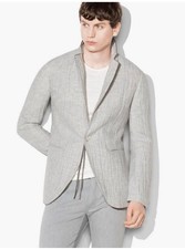  1298 New John Varvatos Collection Crinkled Single-Button Jacket EU 50 USA 40