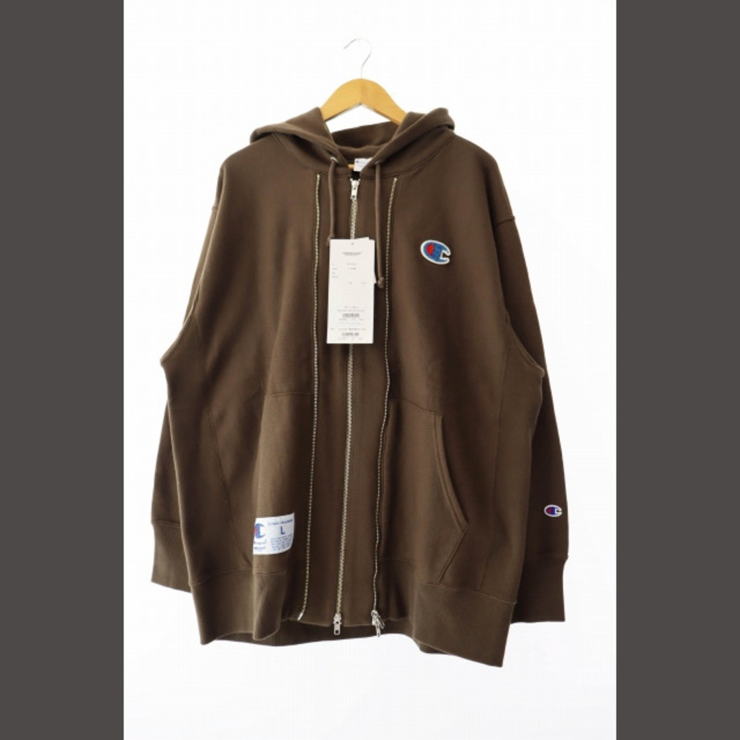 Undercover x CHAMPION REVERSE WEAVE DOUBLE ZIP HOODIE BROWN