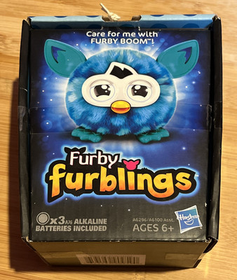 2013 Hasbro Furby Blue Green Waves Furbling Mini 3''Electronic - TESTED WORKING