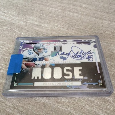 2025 Panini Impeccable Football Daryl Johnston Moose Autograph 20/99 Cowboys