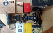 Nikon D70 Boxed Starter Kit - 24-85mm & Sigma 55-200 Lenses, Remote & Receipt