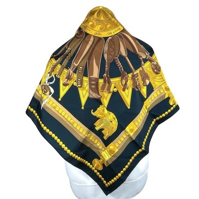Vintage HERMES Carre 90 Seidentuch ''Cuillers d'Afrique'' von Caty Latham 35''...