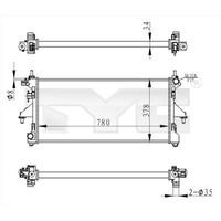 TYC KüHler MotorküHlung FüR Fiat Ducato Pritsche Fahrgestell 250 100 Multijet