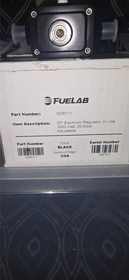 Fuelab Efi Electronic Fuel Pressure Regulator -6an 25-90psi Black