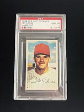 1969 MLB Photostamps PETE ROSE GEM MINT PSA 10   Reds RAZOR SHARP