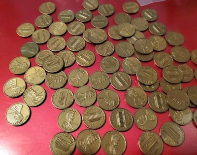 VTG Media Money Plastic Pennies Lot 72 Pieces Realistic Math Manipulative