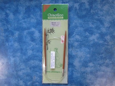 CHIAOGOO CIRCULAR PREMIUM BAMBOO 40'' KNITTING NEEDLES SIZE 8 NIP