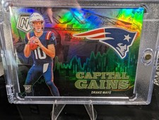 2024 Panini Mosaic - Capital Gains Drake Maye #21 Silver Prizm (RC)