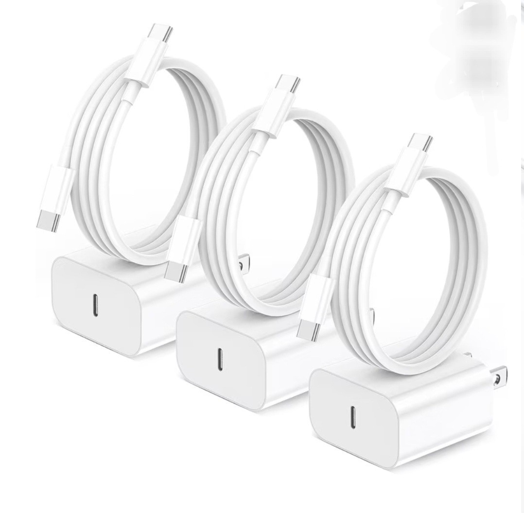 20W Fast Charger For iPhone 17 16 15 14 13 12 11 Pro Max USB-C PD Cable Lot 3 - Photo 1