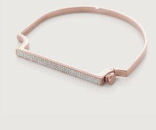 Sold out Monica vinader rose gold vermeil Diamond(123 stones) Bangle lge rrp£775