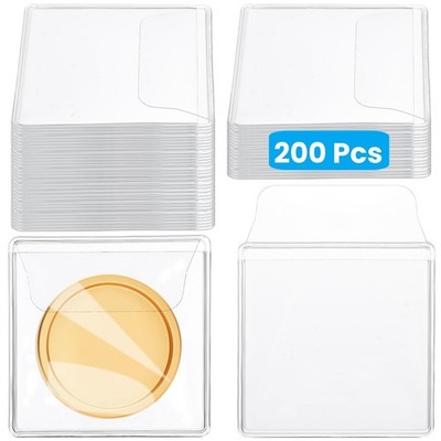 200 Pcs Single Pocket Coin Sleeves, Flips Clear...
