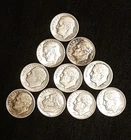 90% Silver Roosevelt Dimes Pre 1964 Silver Coin Lot (10) FREE SHIPPING