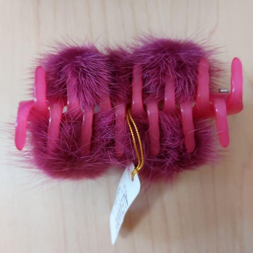 ALEXANDRE DE PARIS Hair Clip Fur Red 3.9 inch - Picture 4 of 4