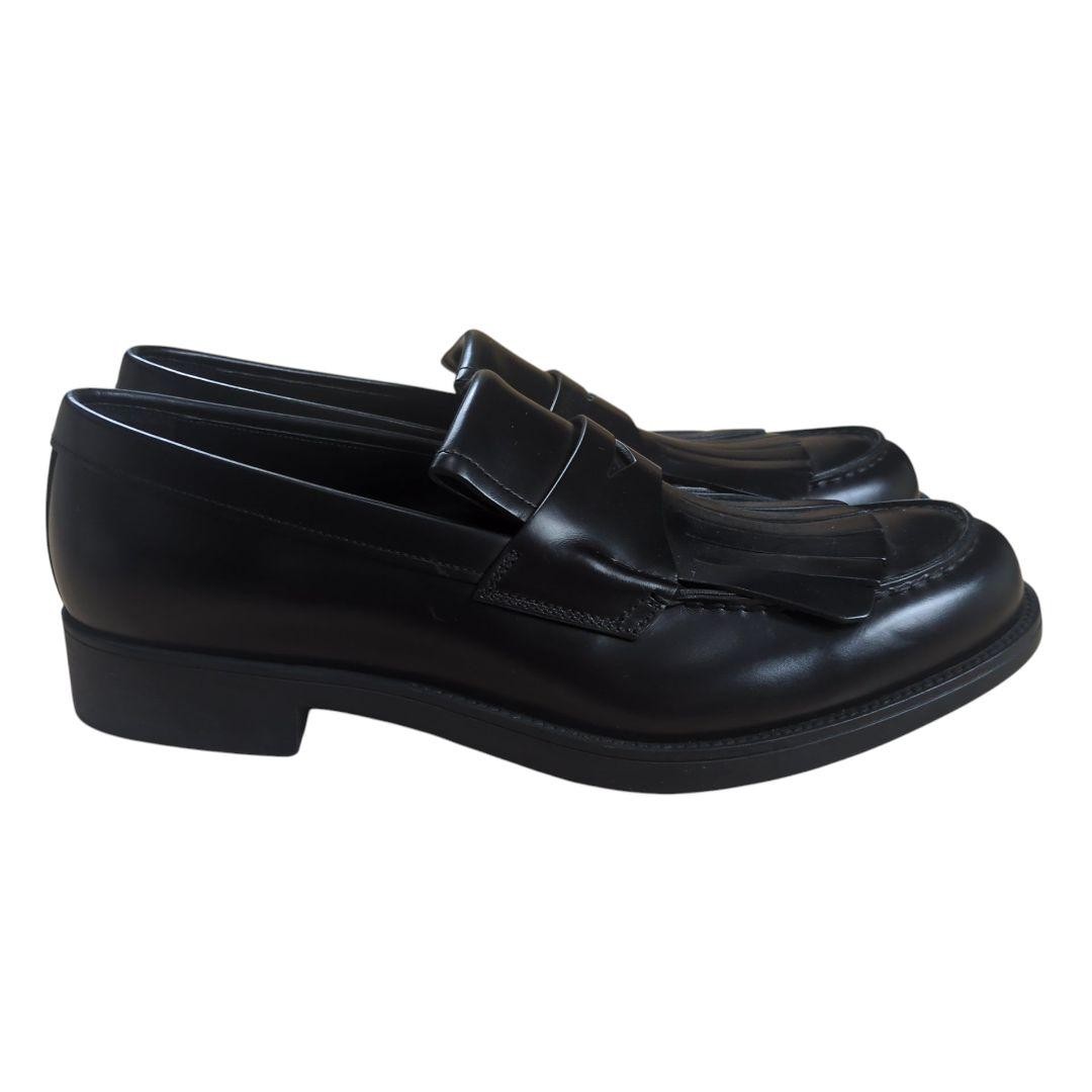 PRADA Men's Dress Shoes Loafers Leather Black UK8/US9 112973c thumbnail 22