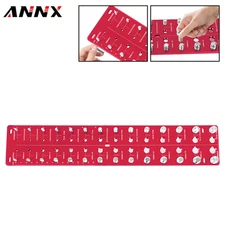 28 Identifier Nut and Bolt Thread Checker Thread Gauge Inch And Metric Screw Red