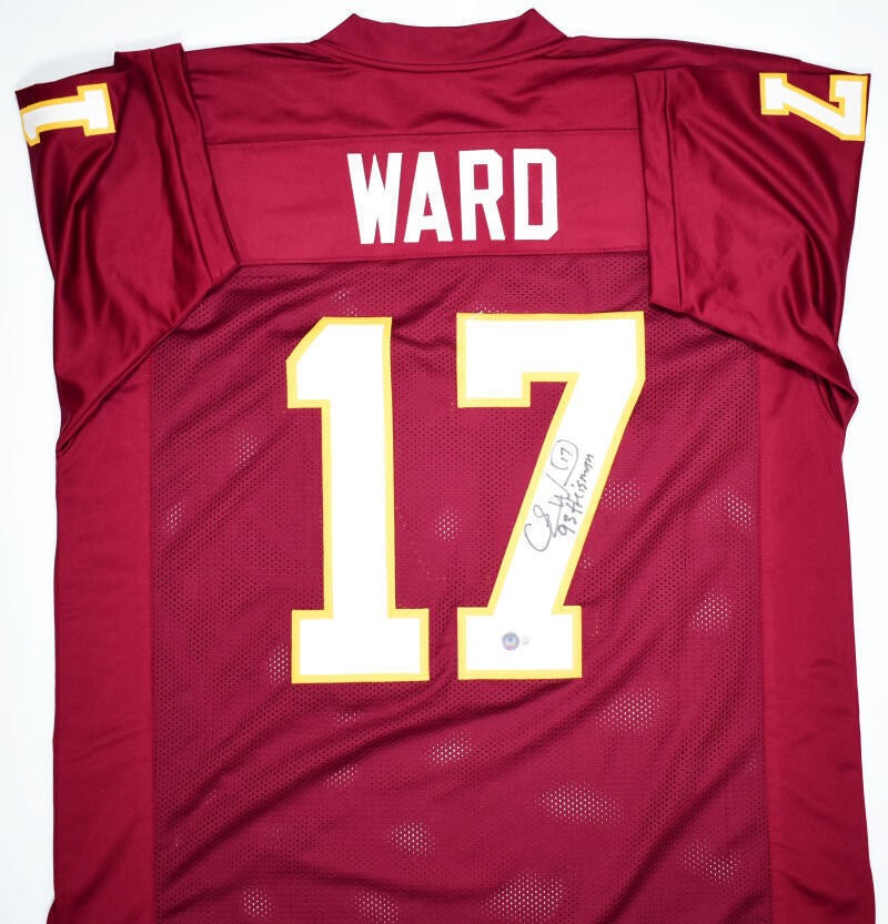 Charlie Ward Autographed Signed Florida State Maroon College Style Jersey w/Heisman - Beckett W Holo 