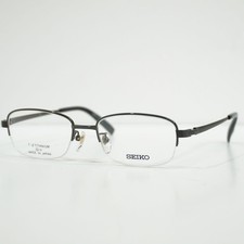 Brand New SEIKO Made in Japan Titanium Half Frame Glasses Lens Replaceable 52 1
