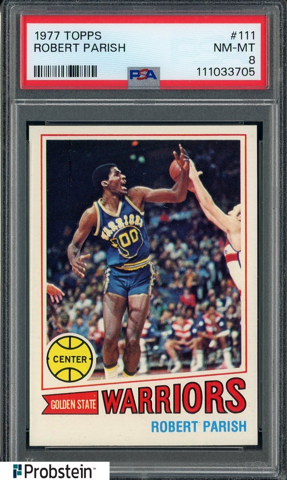 1977 Topps Basketball #111 Robert Parish Golden State Warriors HOF PSA 8 NM-MT