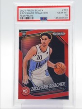 ZACCHARIE RISACHER 2024-25 PANINI PRIZM BLACK ROOKIE RED RC /299 PSA 10 Q1639