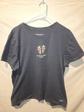 Life is Good Women's Blue Short Sleeve Crusher T-Shirt Size XXL