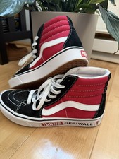 Vans ComfyCush Sk8-Hi Black Red Men's 7 Women's 8.5