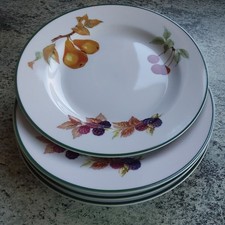 set of 4 Royal Worcester Evesham Vale salad/dessert Plates 8 inch
