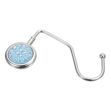 4.8" Portable Purse Hook Handbag Hanger for Table Bag Storage Decor, Blue