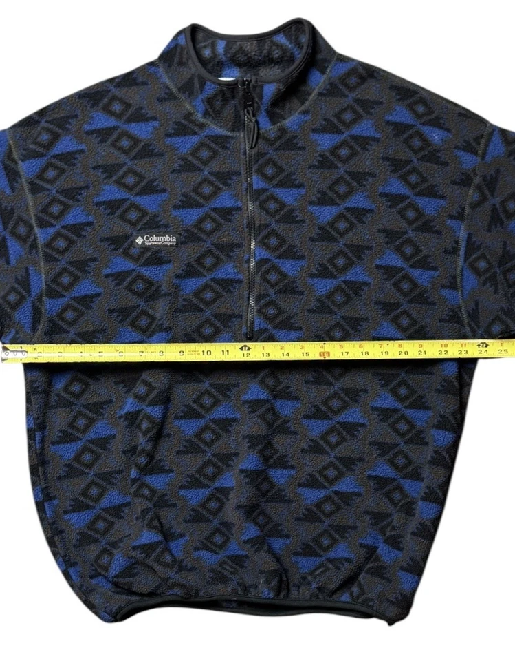 Pulôver masculino vintage Columbia asteca 1/2 zíper lã tamanho XL feito nos EUA - Imagem 3 de 4