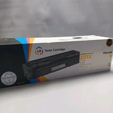 LD Compatible Toner Cartridge Replacement for HP 201X CF402X High Yield (Yellow)