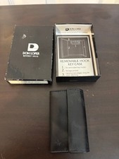 Vintage Don Loper Beverly Hills Black Leather 6 Hook Key Case