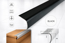 Aluminium Stair Nosing Bullnose Edge Heavy Duty Anti Slip Trim Step Edging